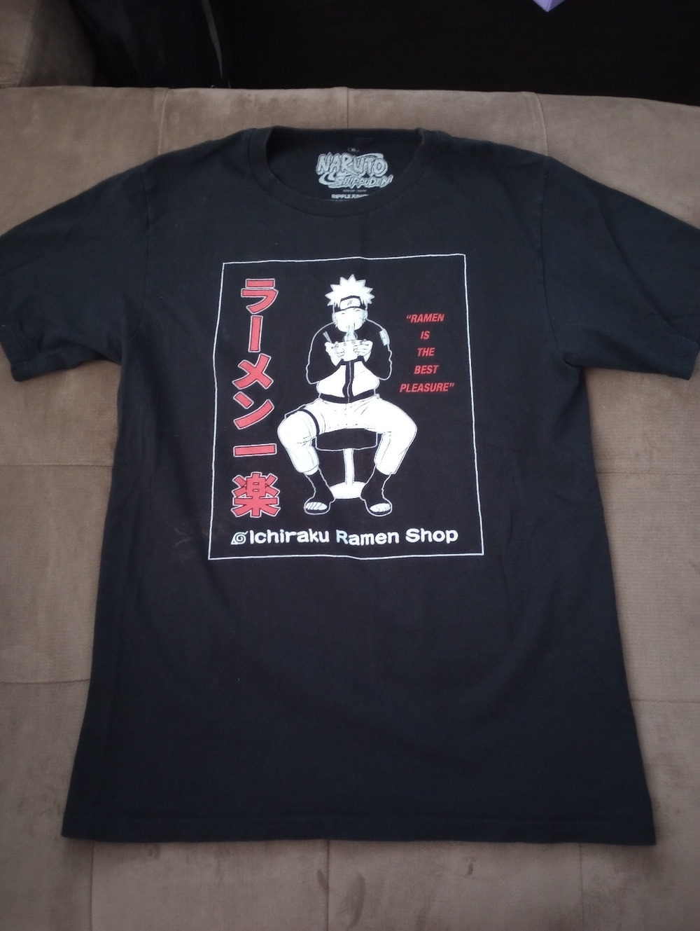 Adult - Black  Shirt W/Naruto Ramen Graphic